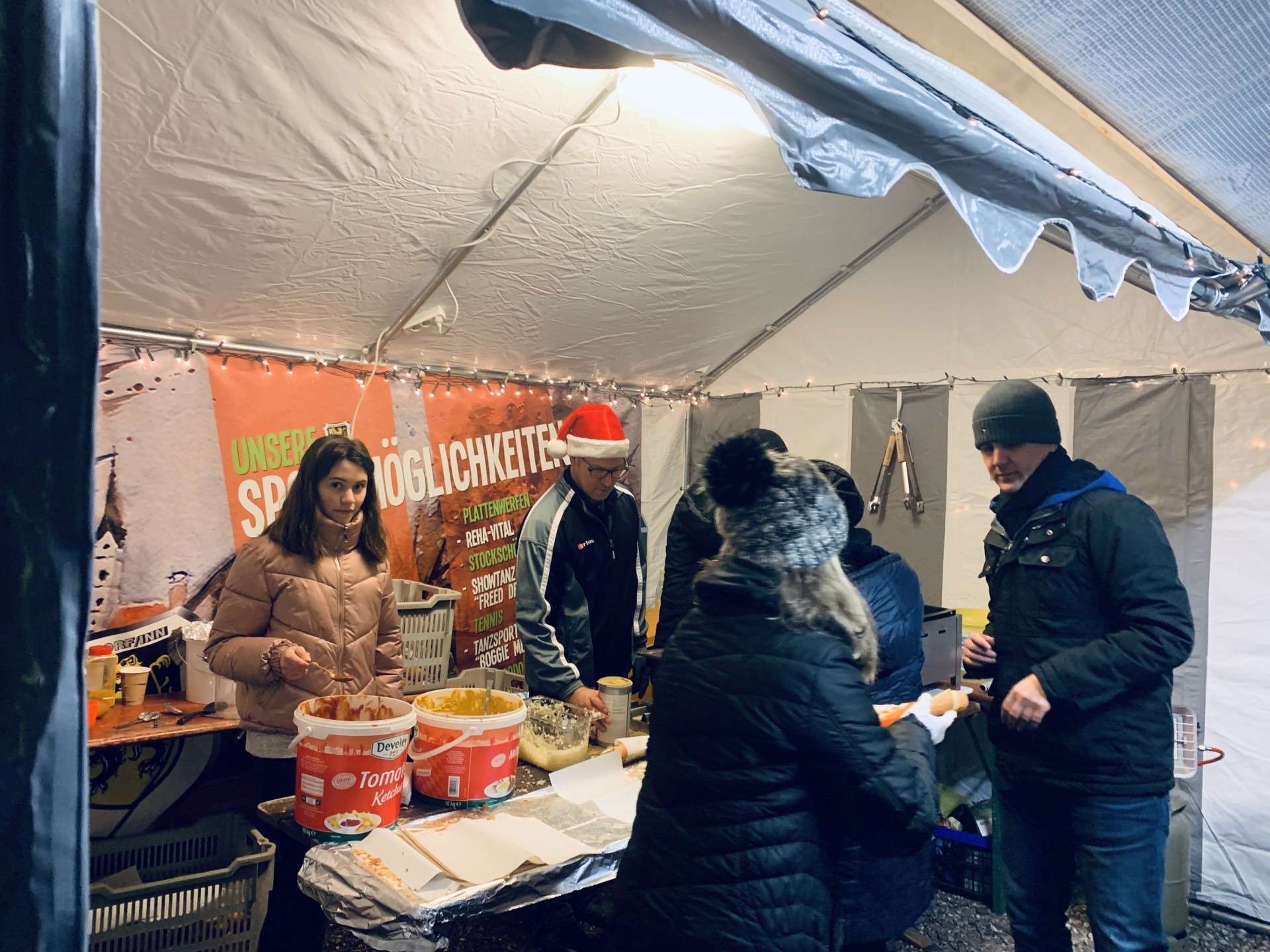 Der Bosna-Stand am Weihnachtsmarkt.